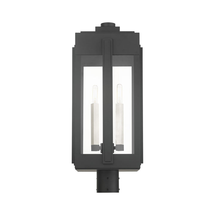 3 Light Black Outdoor Post Top Lantern
