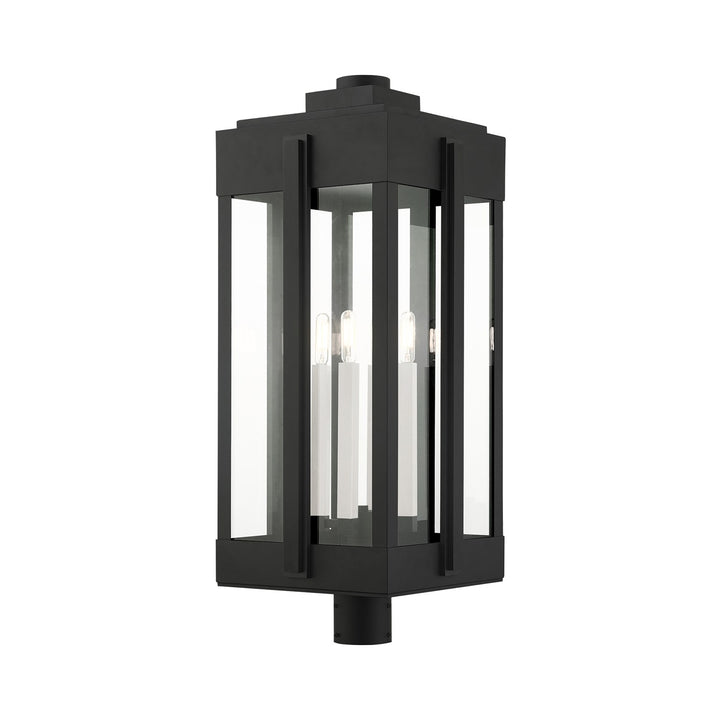 4 Light Black Outdoor Post Top Lantern by Livex Lighting