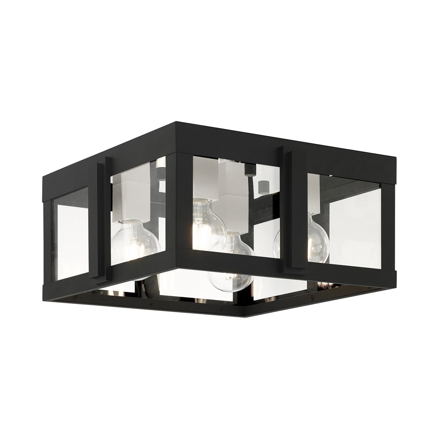 4 Light Black Outdoor Flush Mount by Livex Lighting