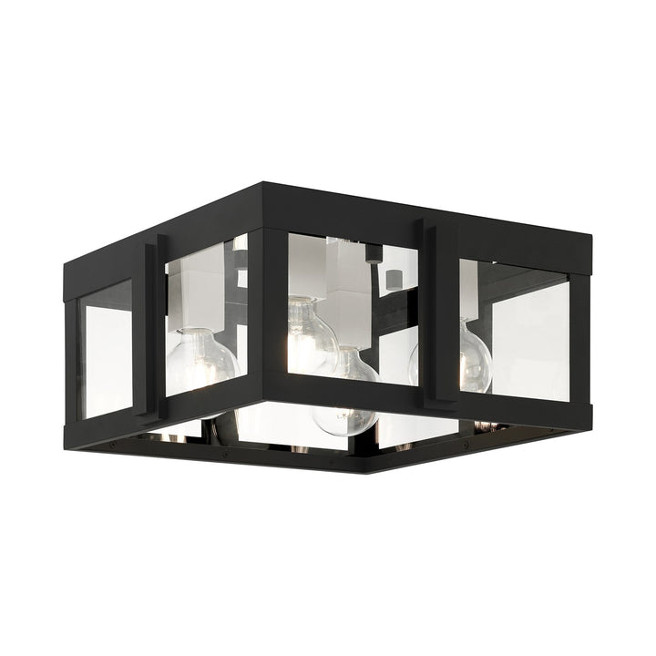 4 Light Black Outdoor Flush Mount by Livex Lighting