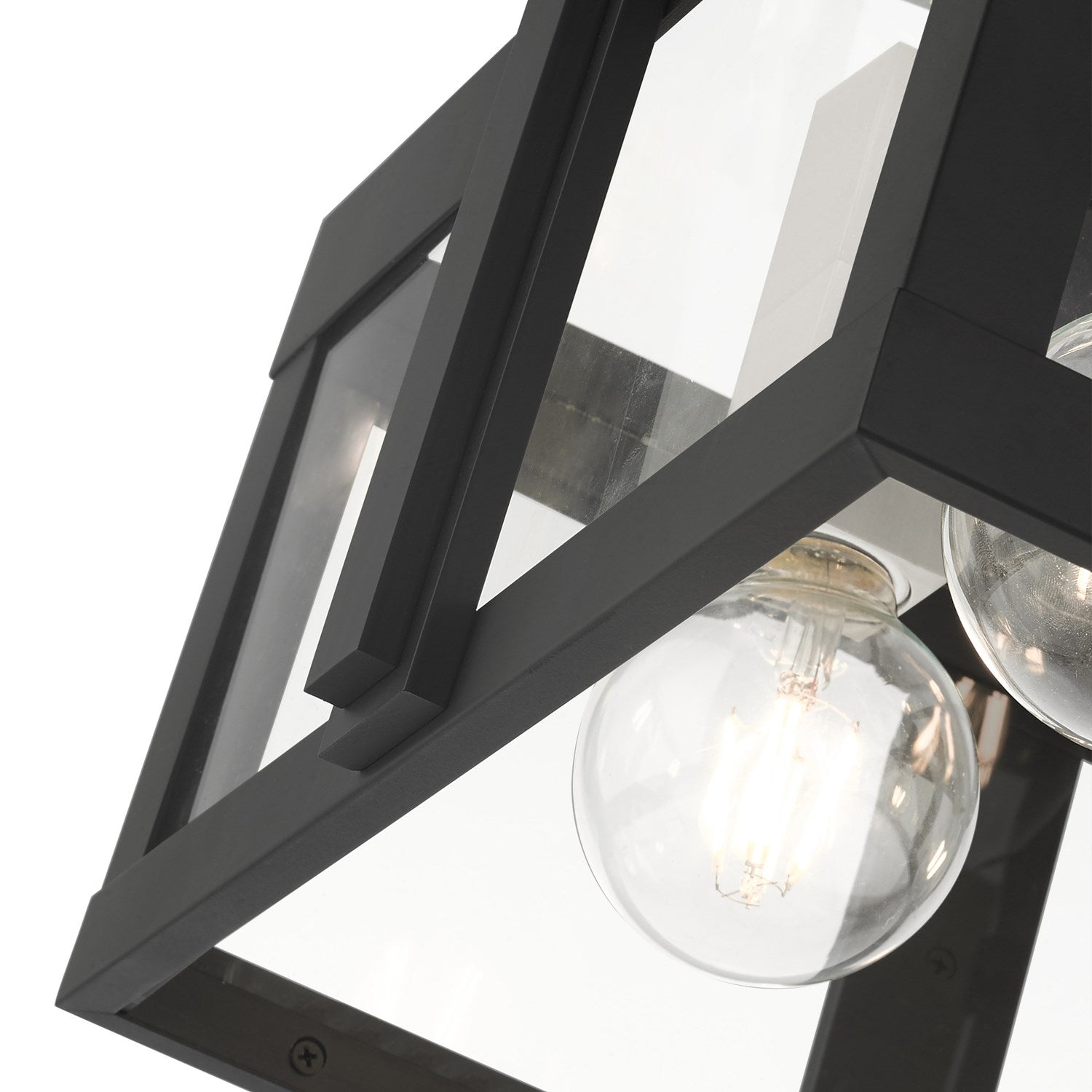 4 Light Black Outdoor Flush Mount