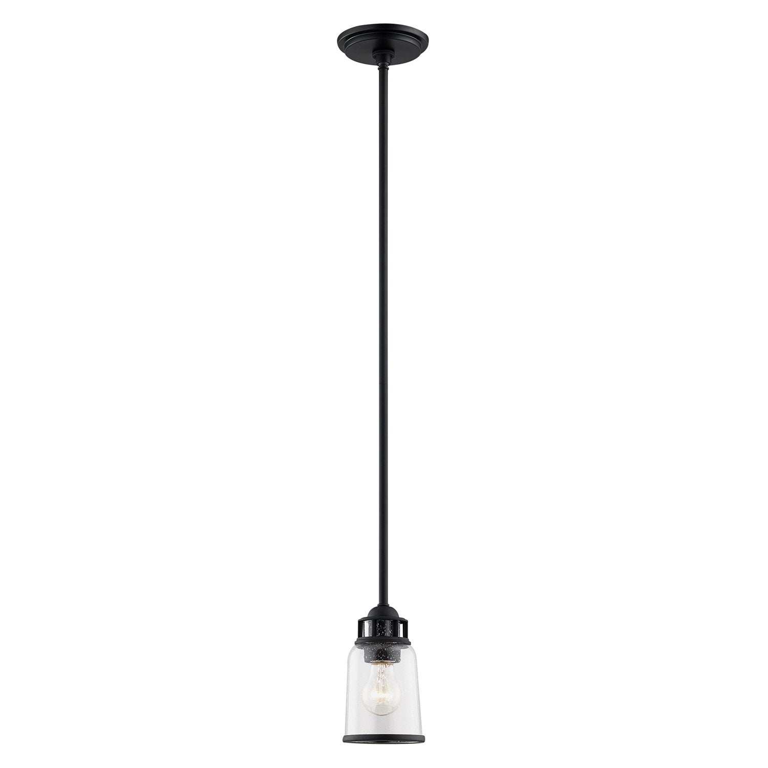 1 Light Black Single Pendant by Livex Lighting