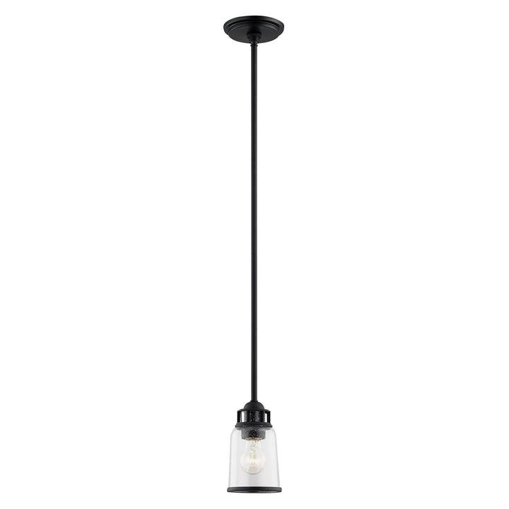 1 Light Black Single Pendant by Livex Lighting