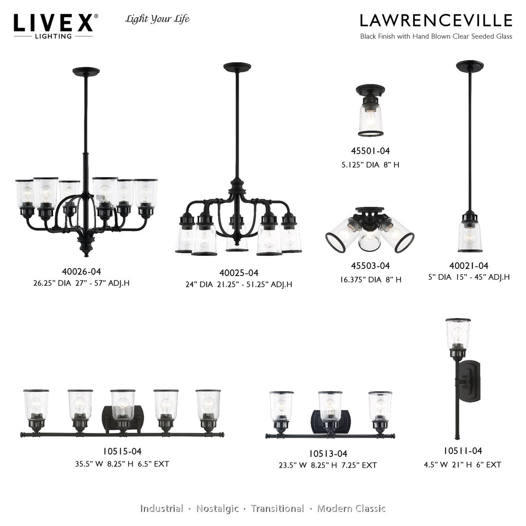 1 Light Black Single Pendant
