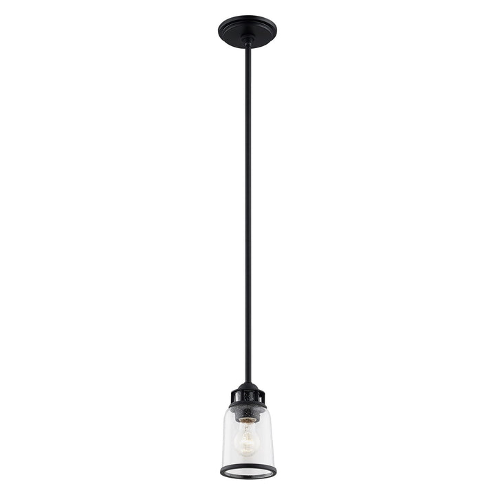 1 Light Black Single Pendant