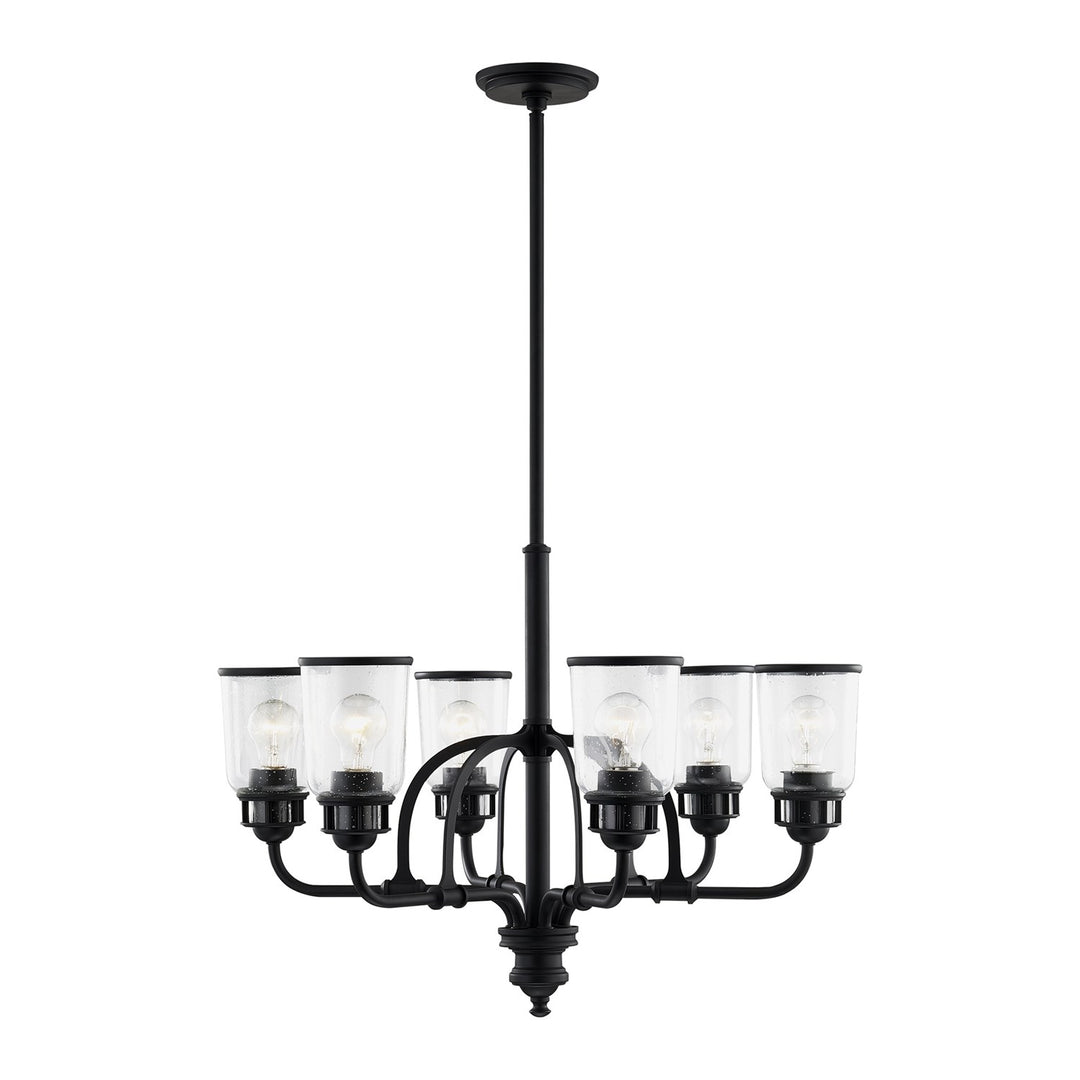 6 Light Black Chandelier by Livex Lighting