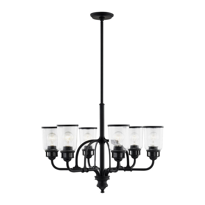 6 Light Black Chandelier by Livex Lighting