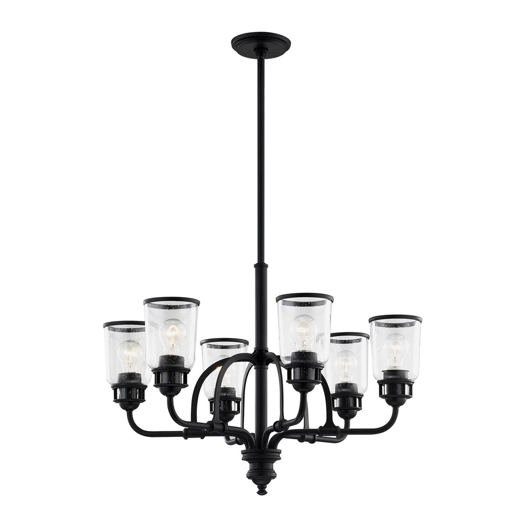 6 Light Black Chandelier