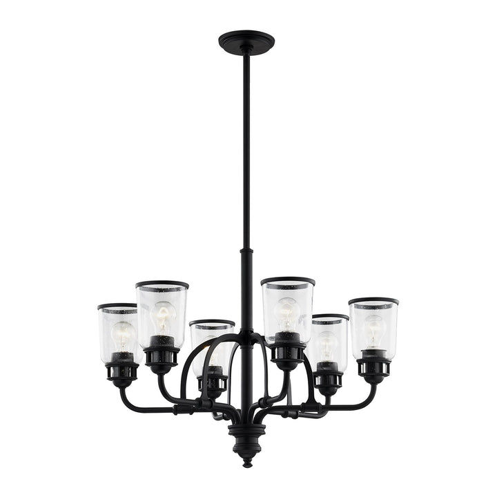6 Light Black Chandelier