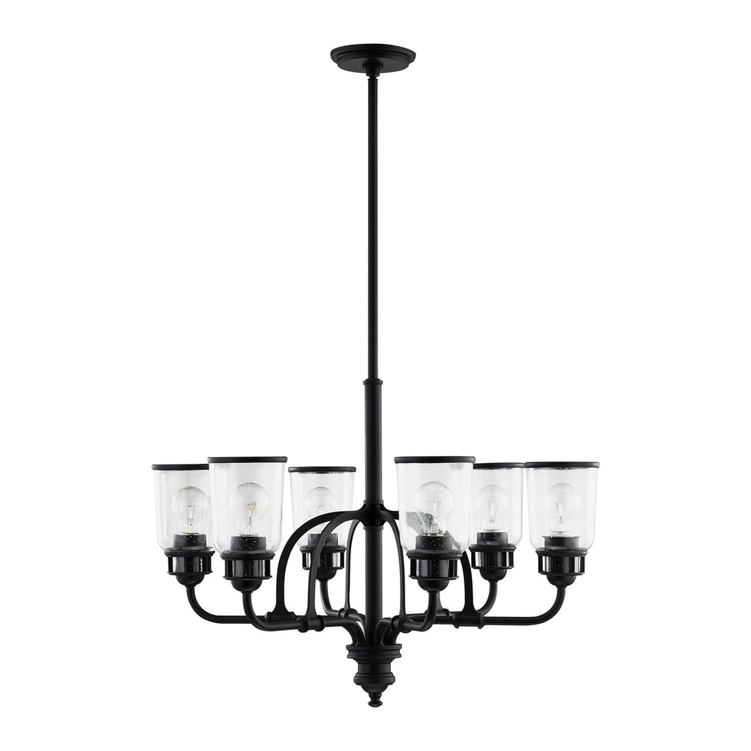6 Light Black Chandelier