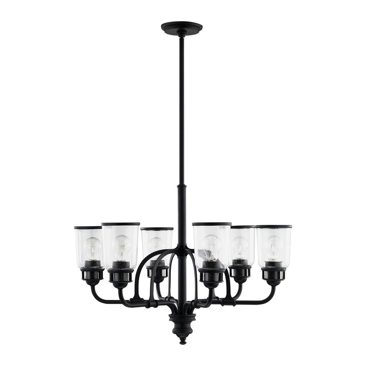 6 Light Black Chandelier