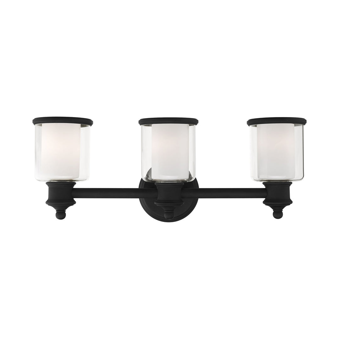 3 Light Black Bath Vanity by Livex Lighting