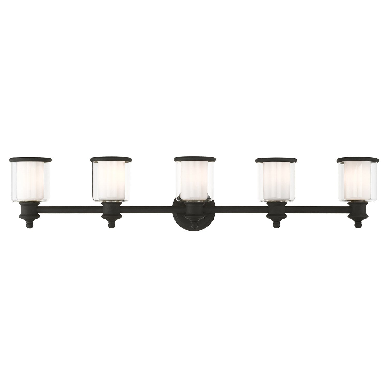 5 Light Black Bath Vanity by Livex Lighting