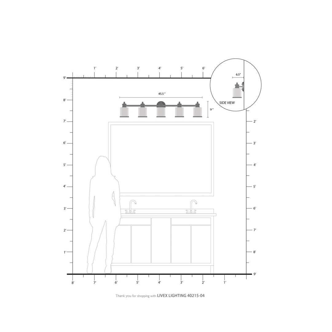 5 Light Black Bath Vanity