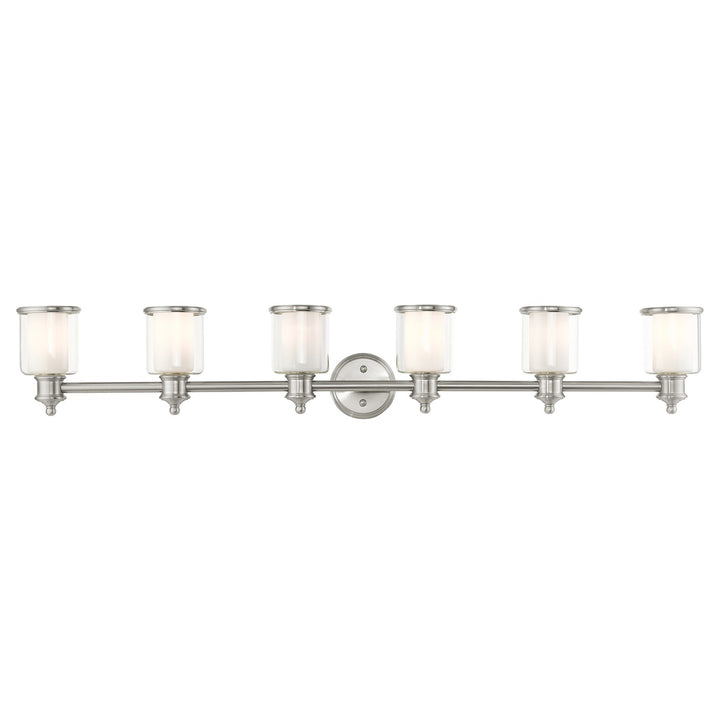 6 Light Brushed Nickel Vanity Sconce by Livex Lighting