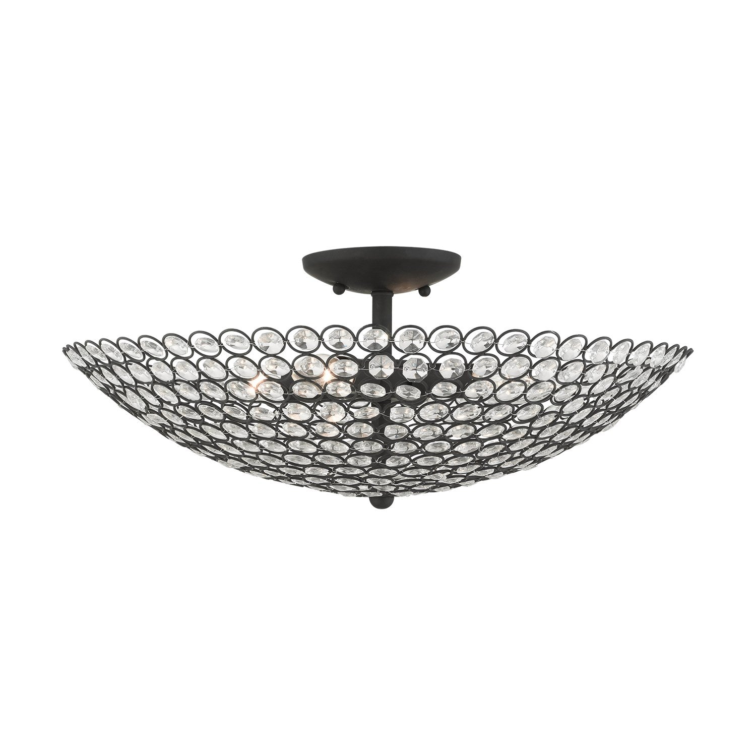 4 Light Black Semi Flush by Livex Lighting