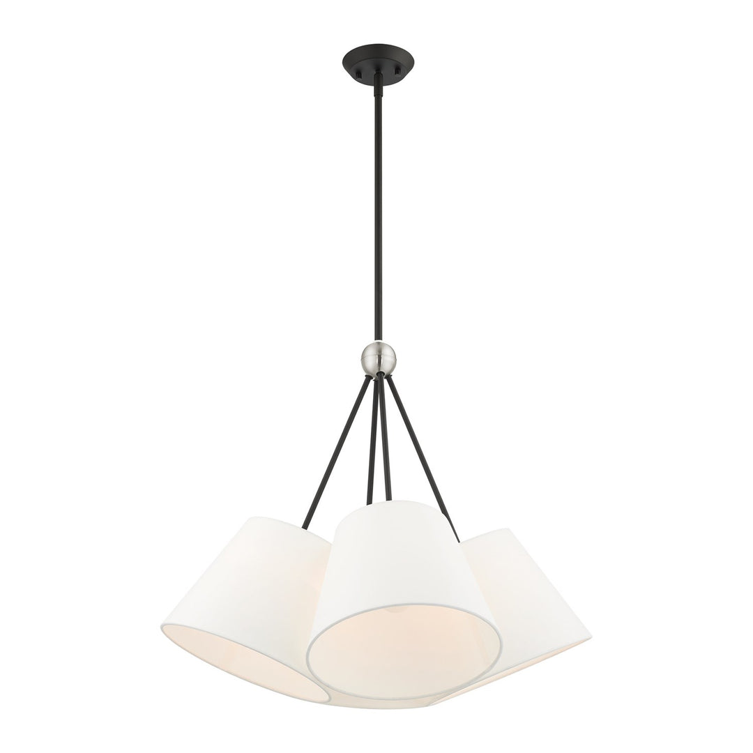 4 Light Black Shaded Chandelier
