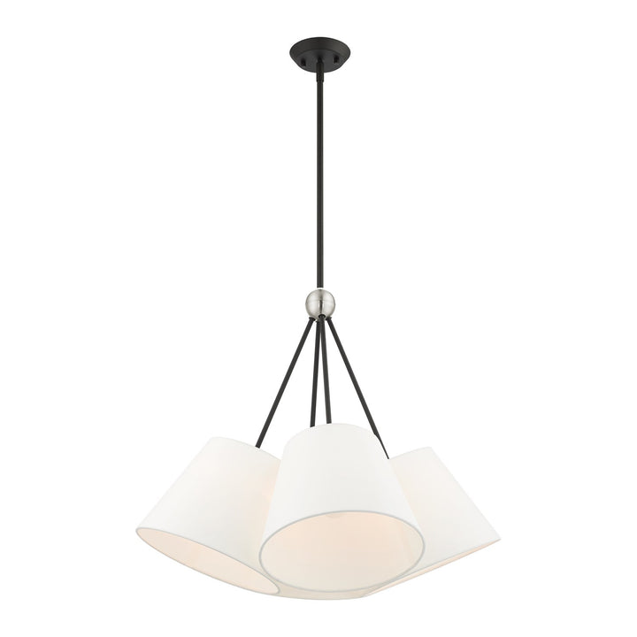 4 Light Black Shaded Chandelier