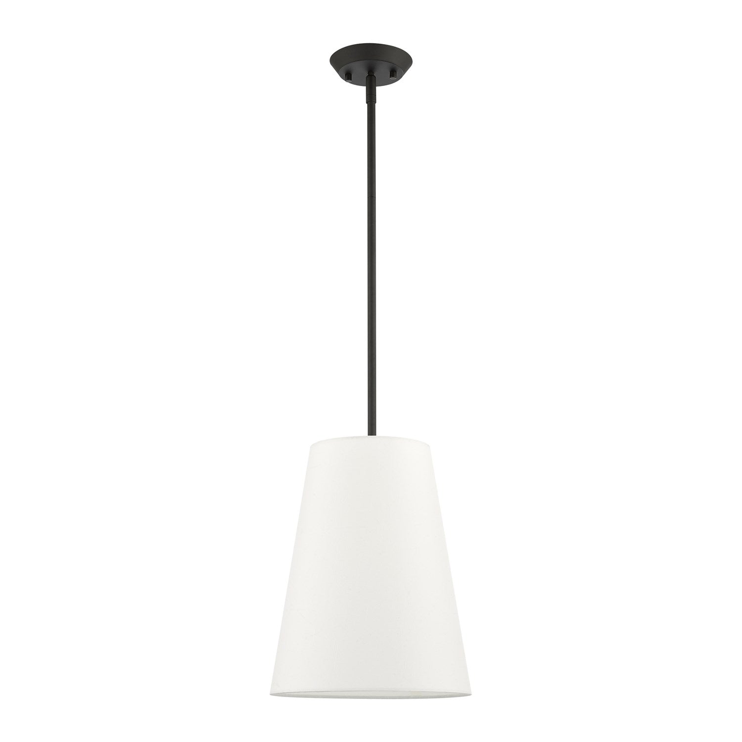 1 Light Black Shaded Chandelier