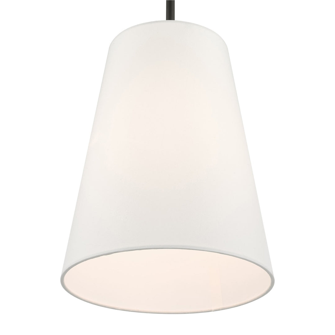 1 Light Black Shaded Chandelier