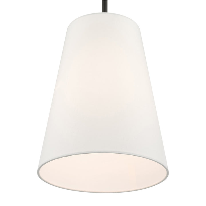 1 Light Black Shaded Chandelier