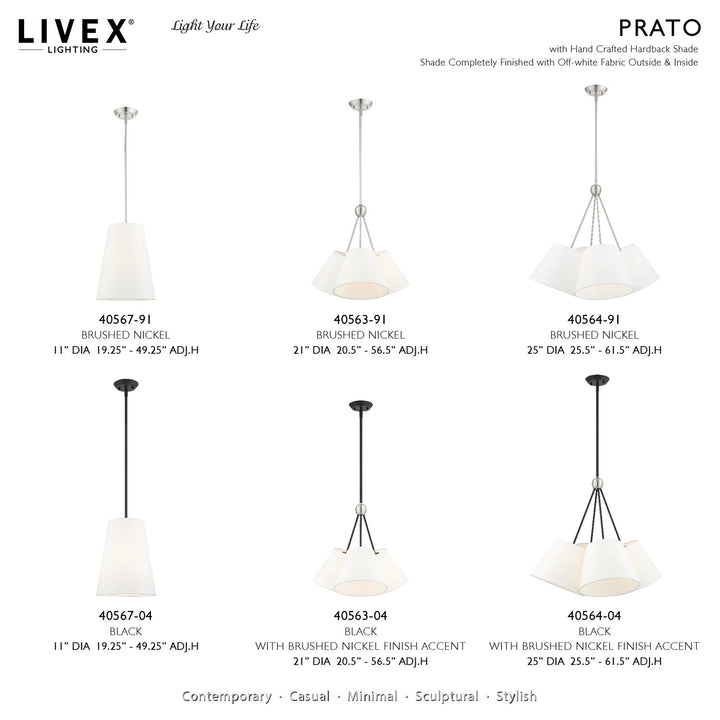 1 Light Black Shaded Chandelier