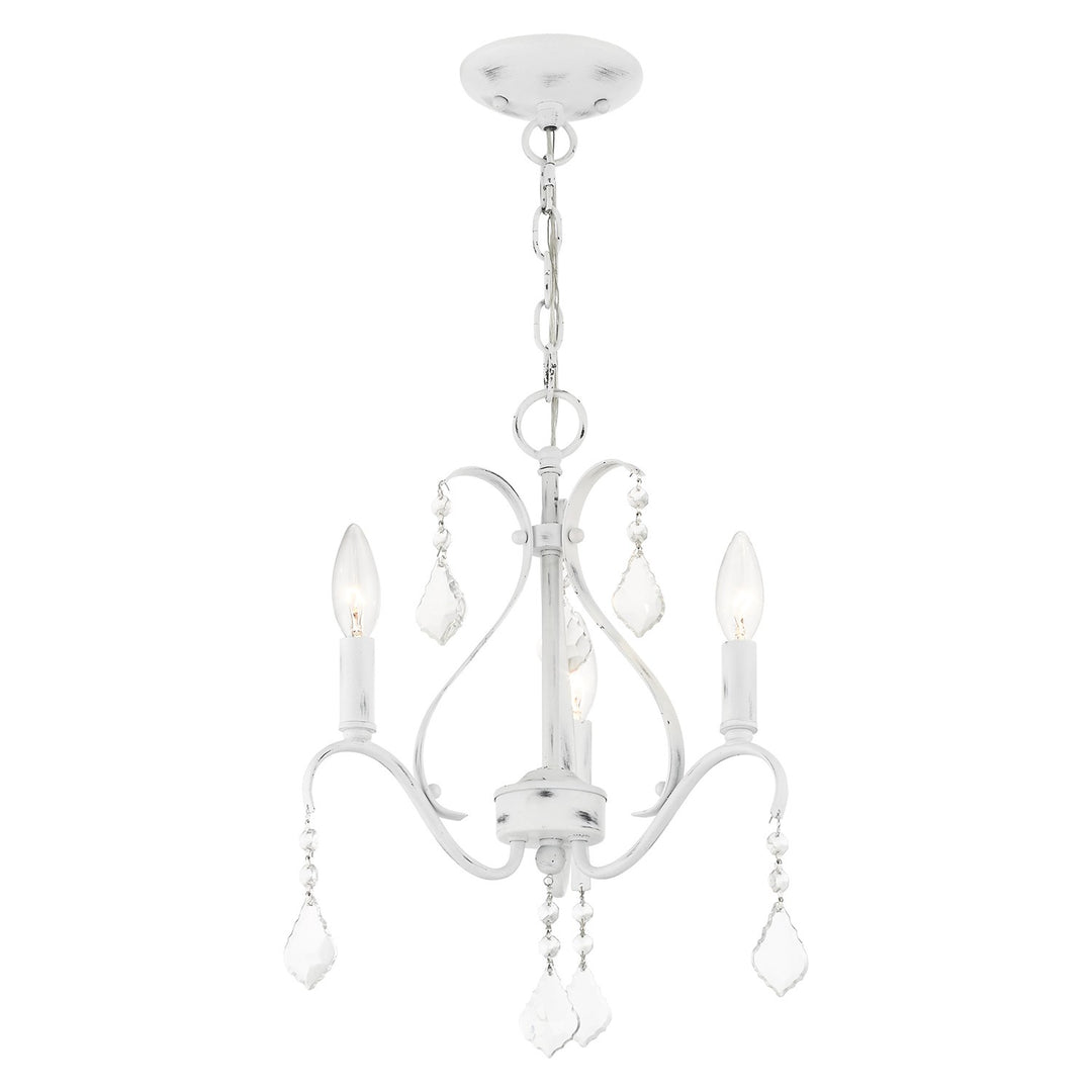 3 Light Antique White Chandelier