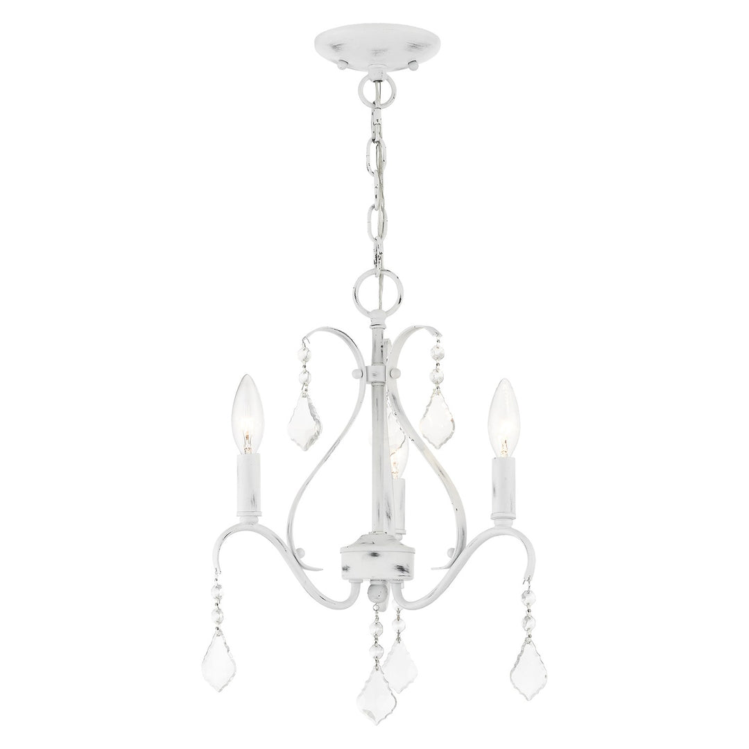 3 Light Antique White Chandelier
