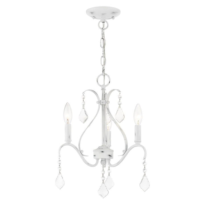 3 Light Antique White Chandelier