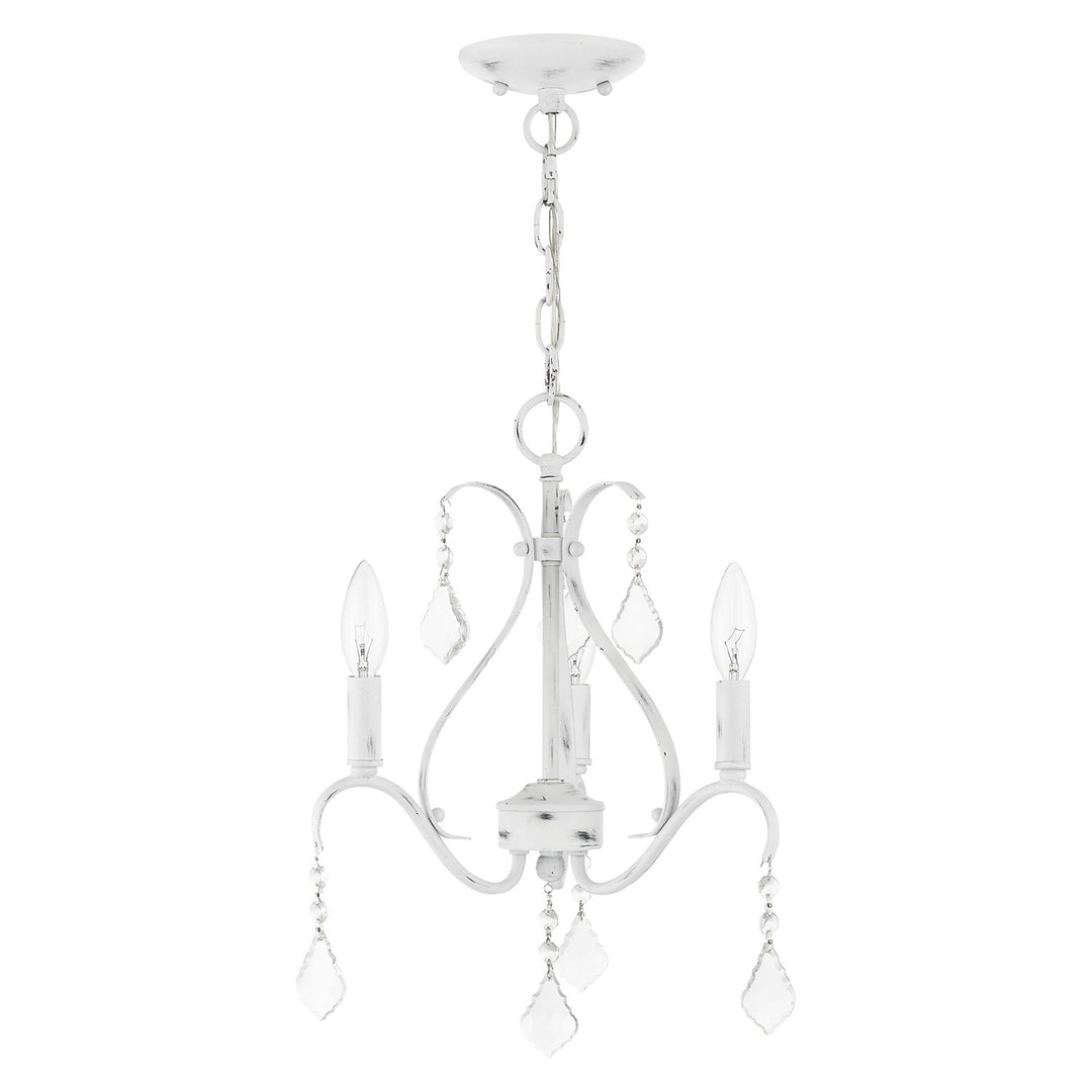 3 Light Antique White Chandelier