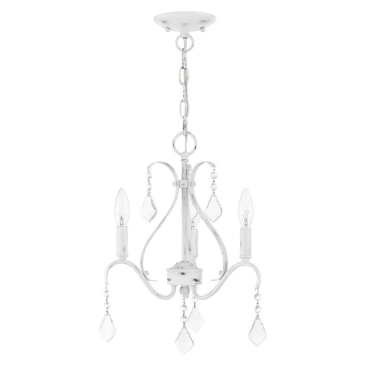 3 Light Antique White Chandelier
