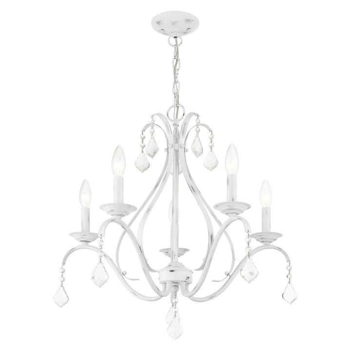 5 Light Antique White Chandelier