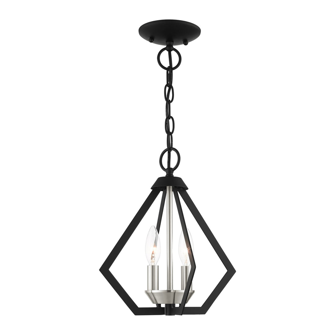 2 Light Black Chandelier by Livex Lighting