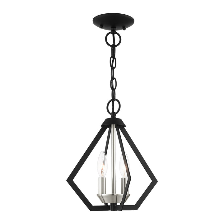 2 Light Black Chandelier by Livex Lighting