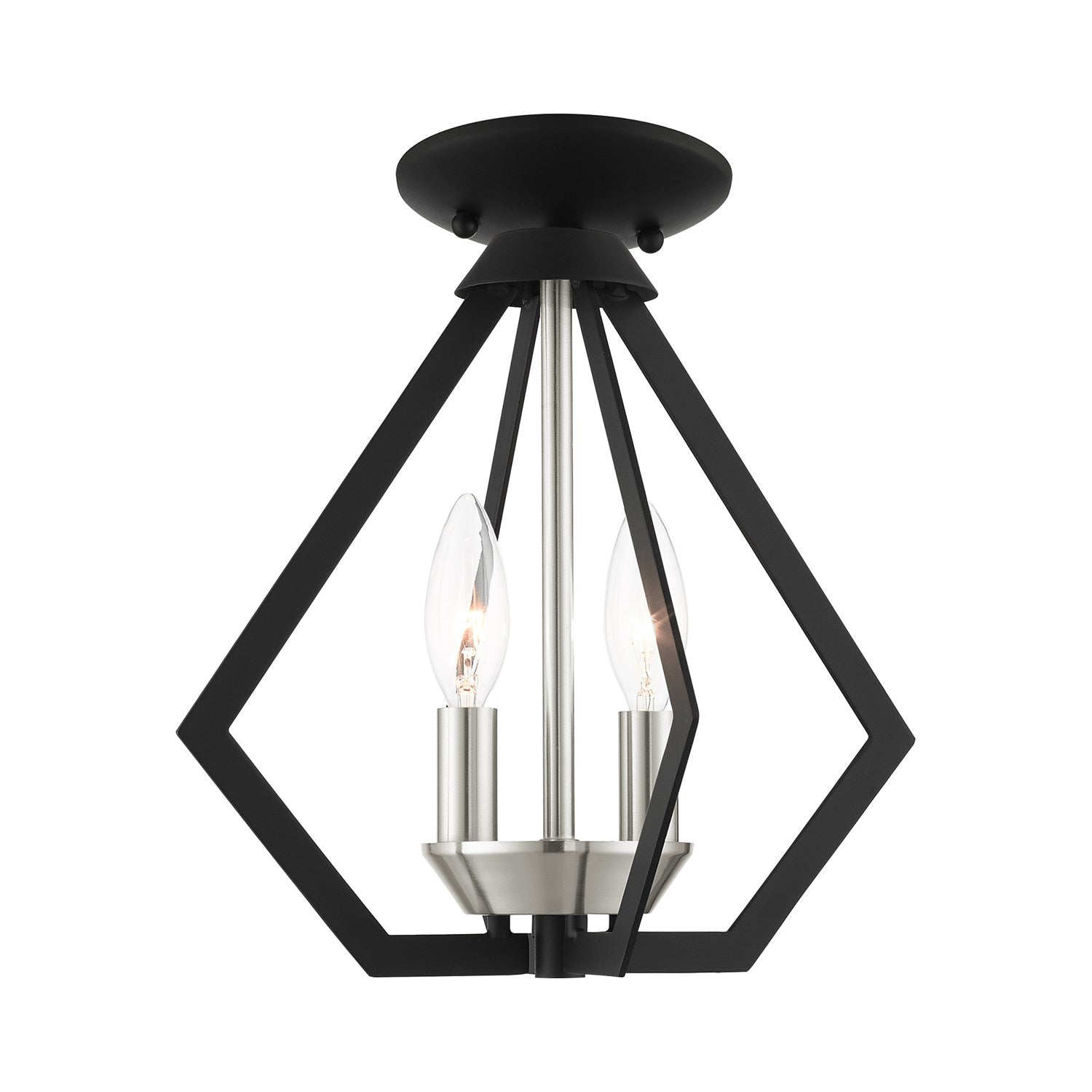 2 Light Black Chandelier