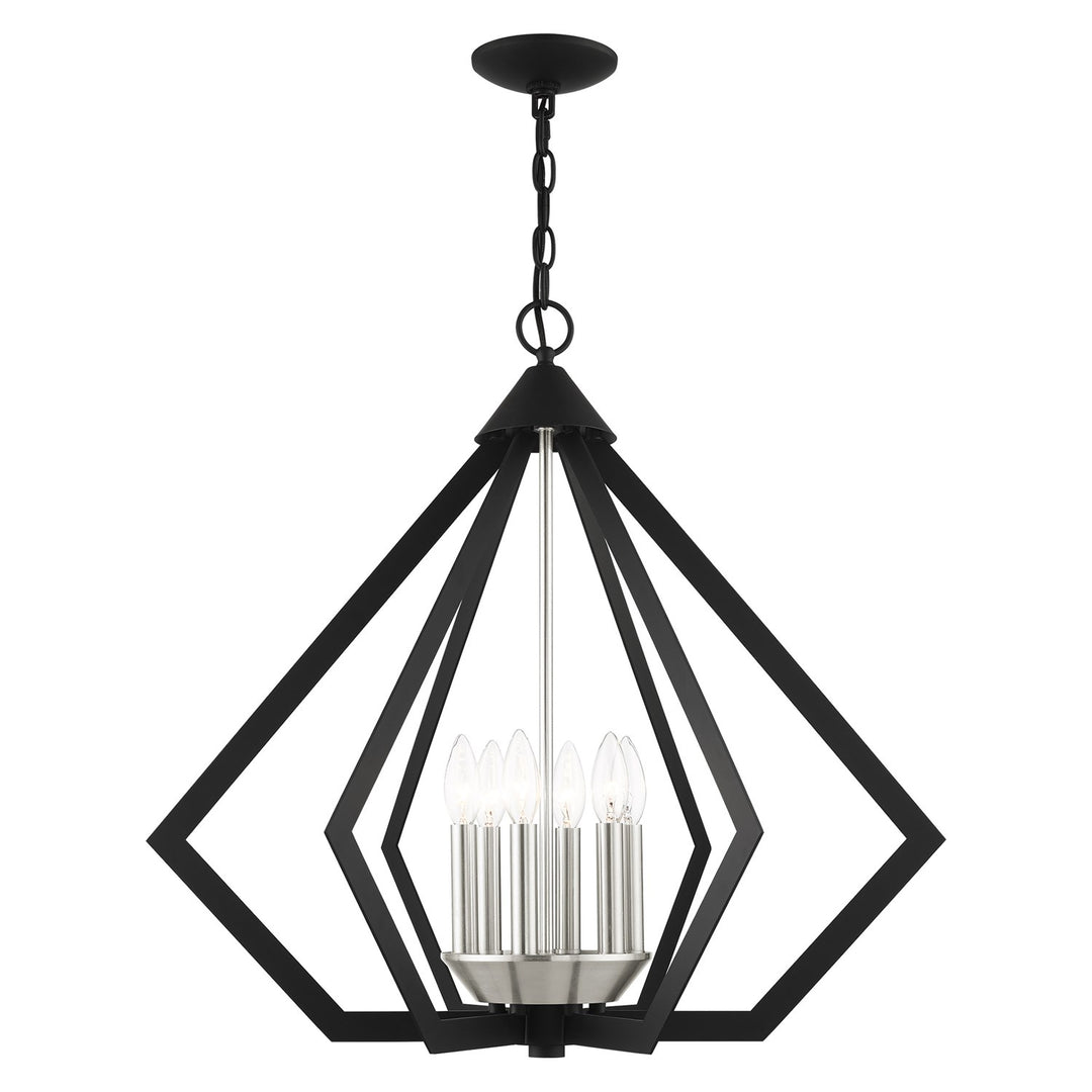 6 Light Black Chandelier by Livex Lighting