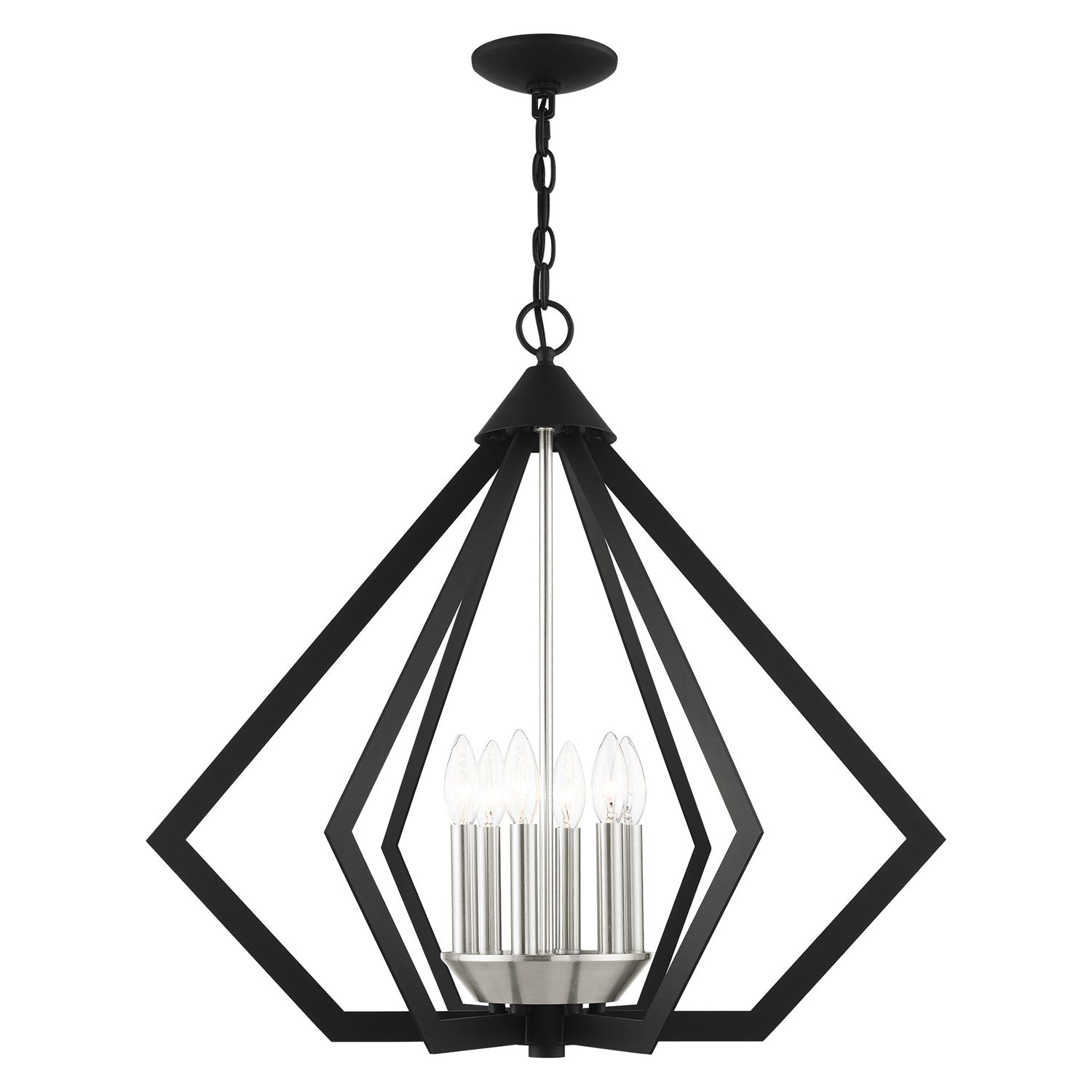 6 Light Black Chandelier by Livex Lighting