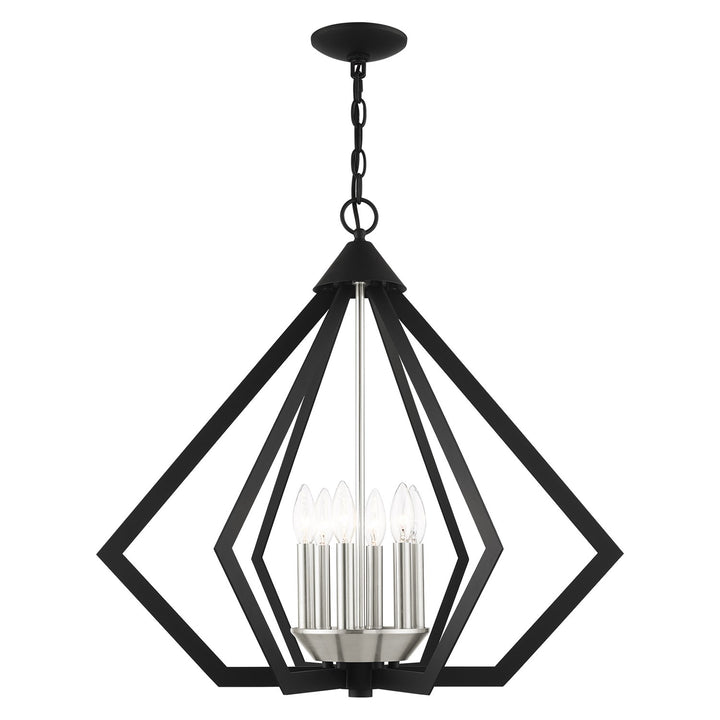 6 Light Black Chandelier by Livex Lighting