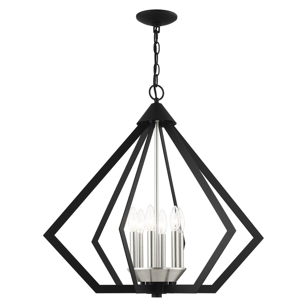 6 Light Black Chandelier