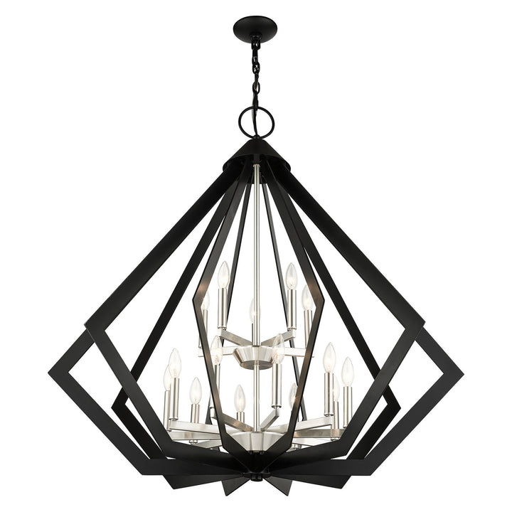 15 Light Black Foyer Chandelier