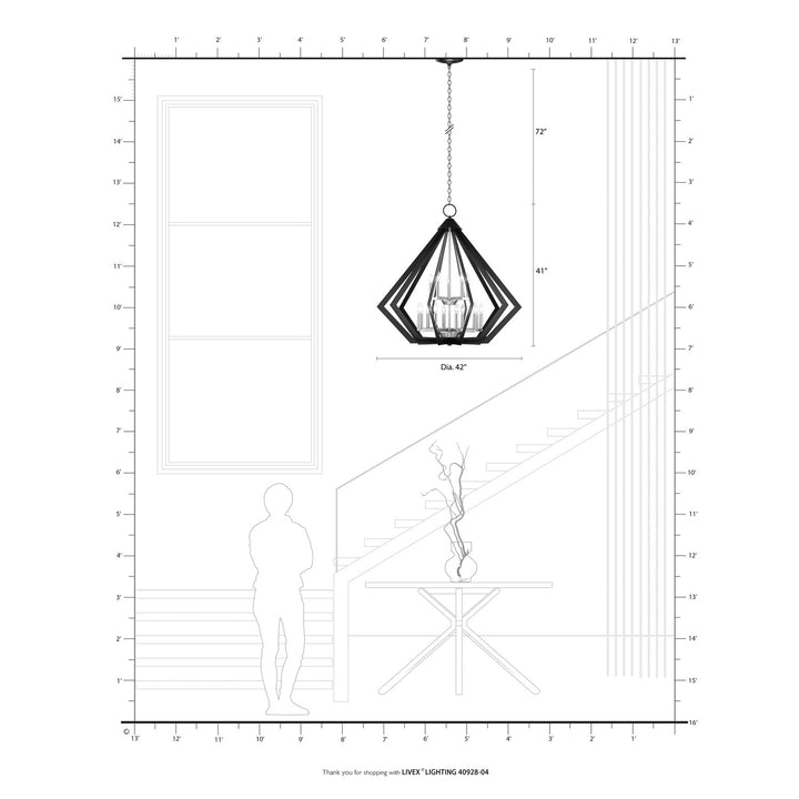 15 Light Black Foyer Chandelier