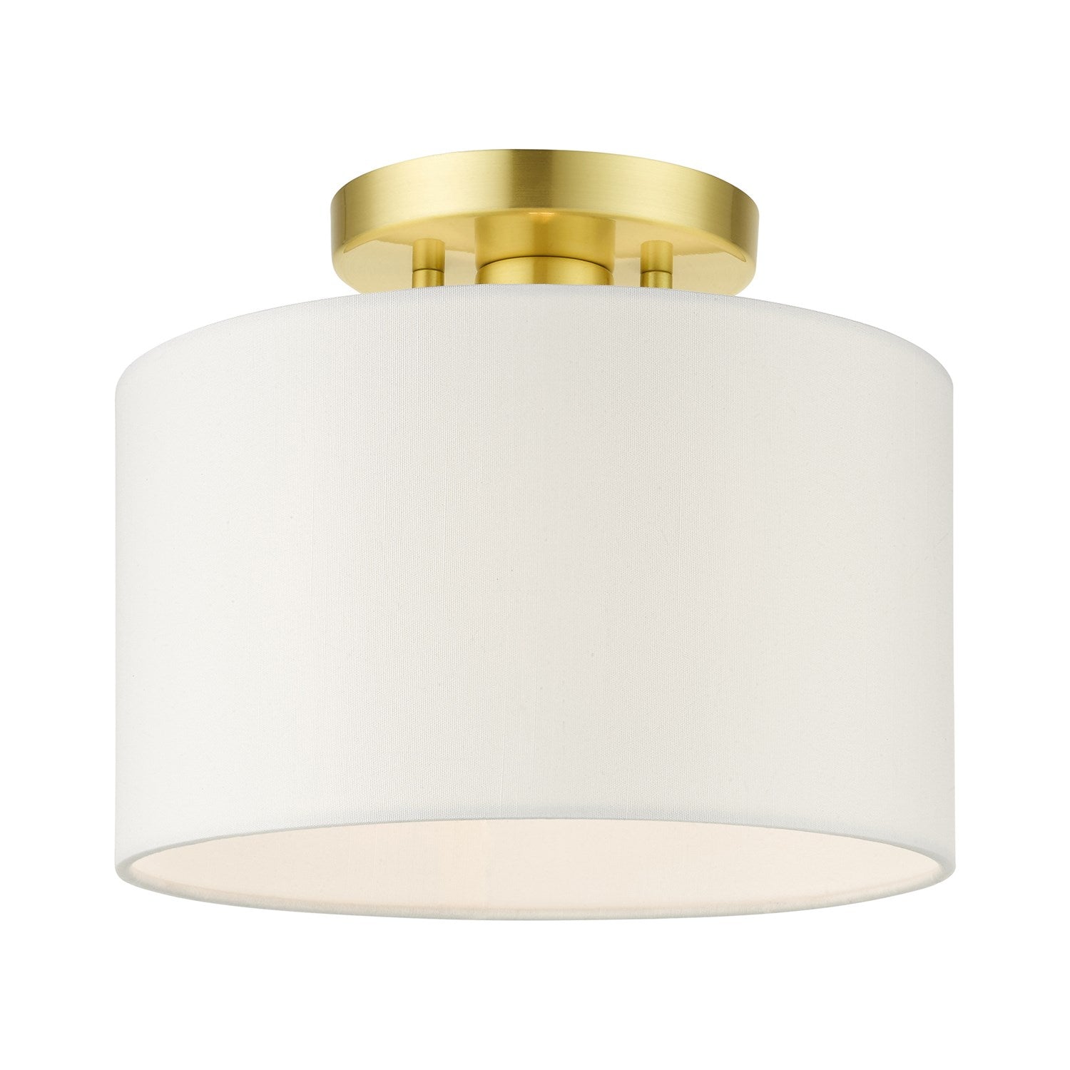 1 Light Satin Brass Semi Flush by Livex Lighting