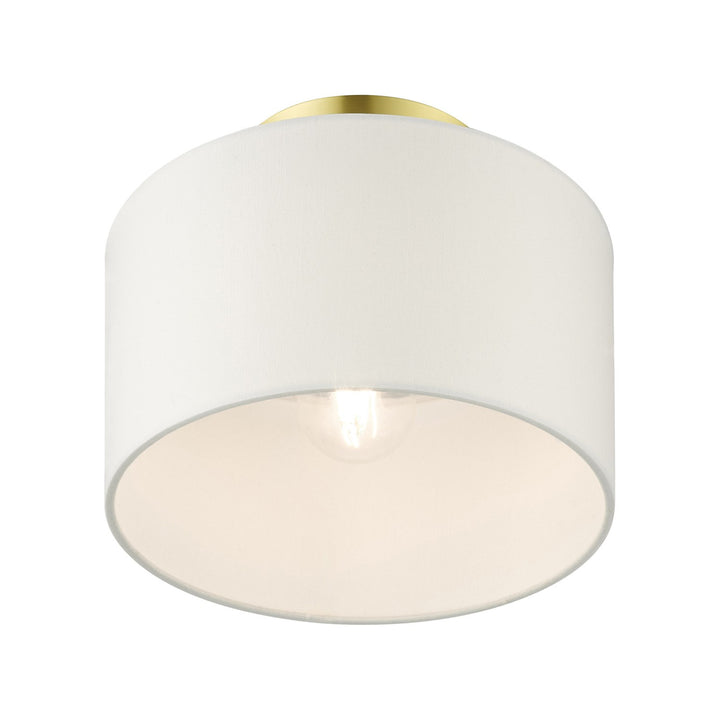 1 Light Satin Brass Semi Flush