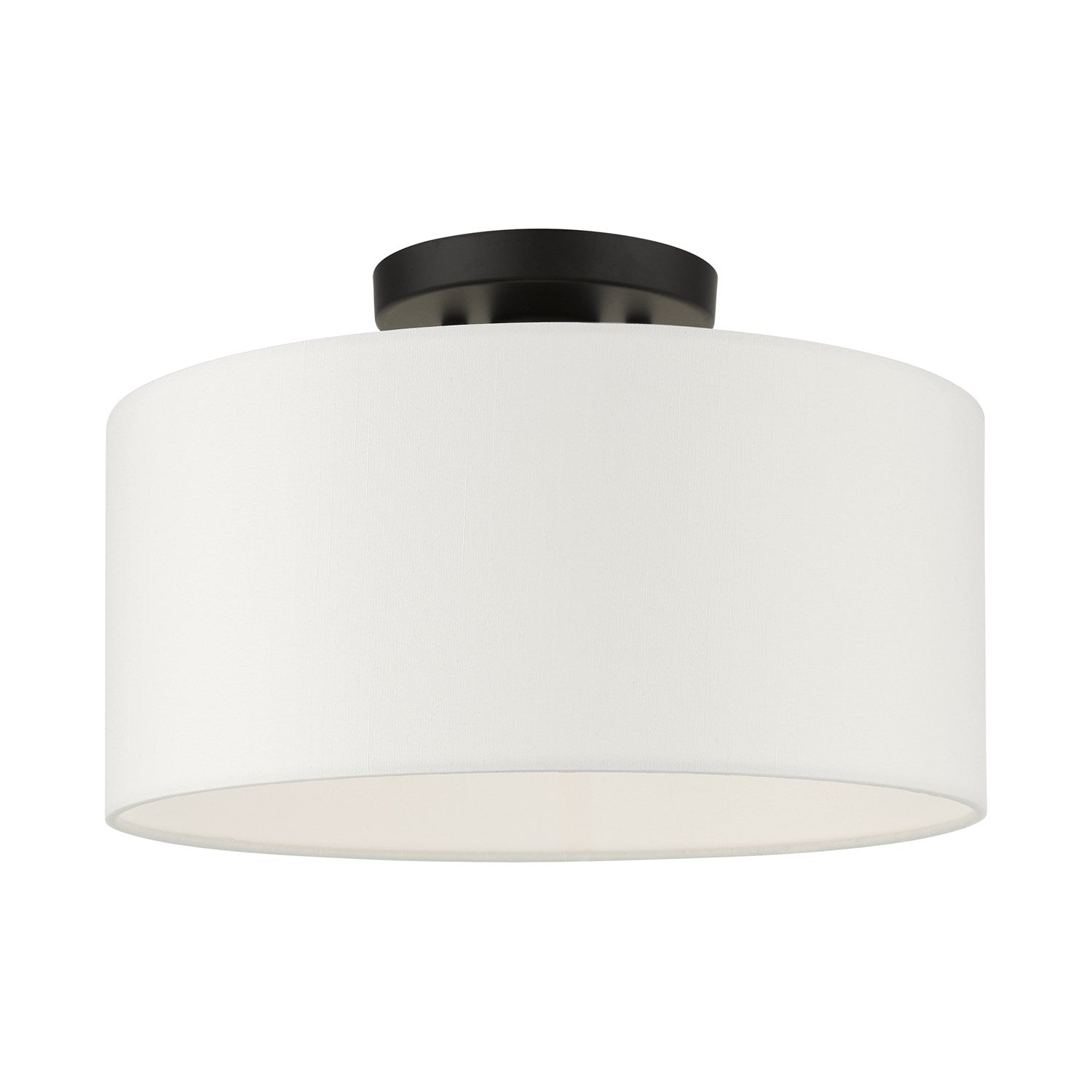 1 Light Black Semi Flush by Livex Lighting