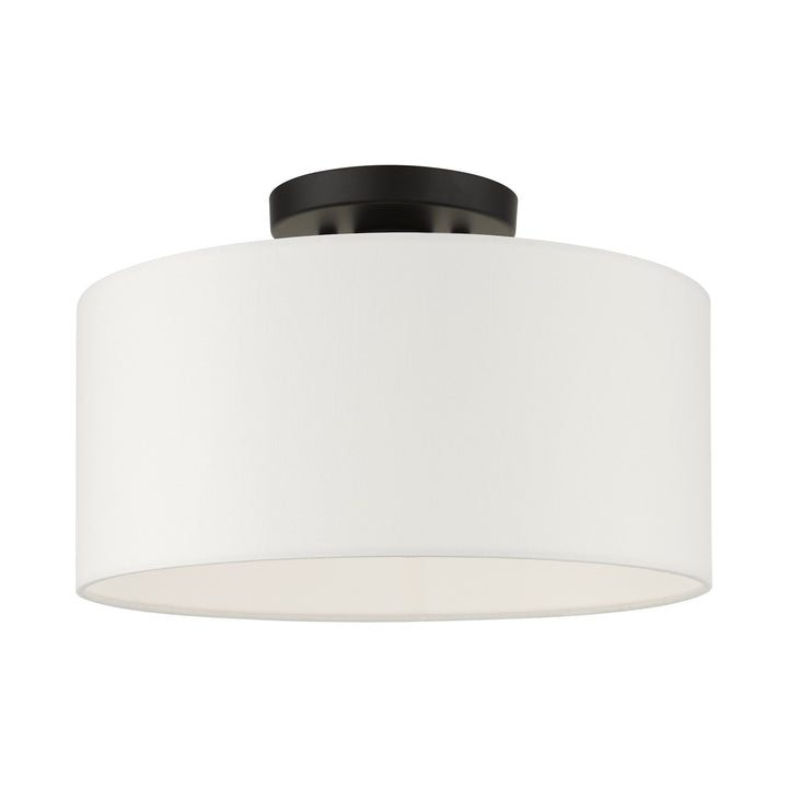 1 Light Black Semi Flush by Livex Lighting