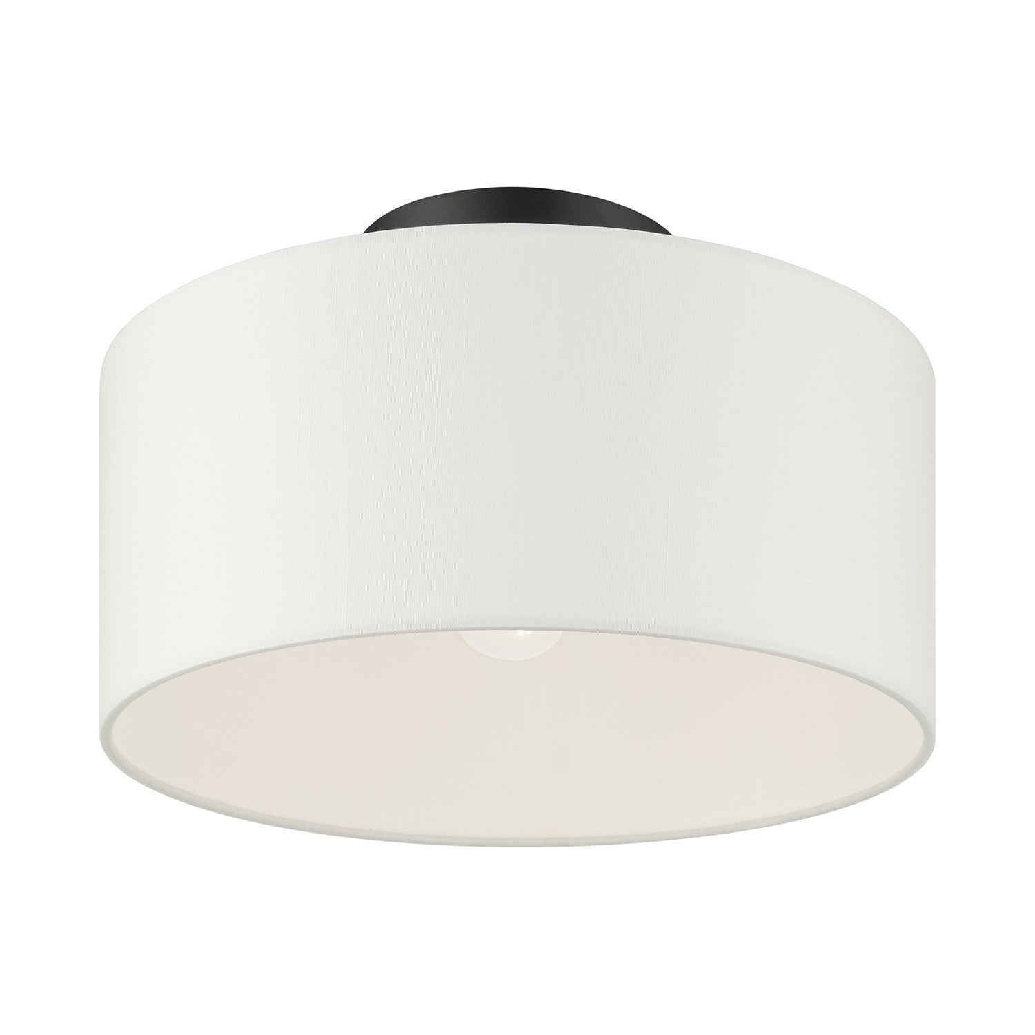 1 Light Black Semi Flush
