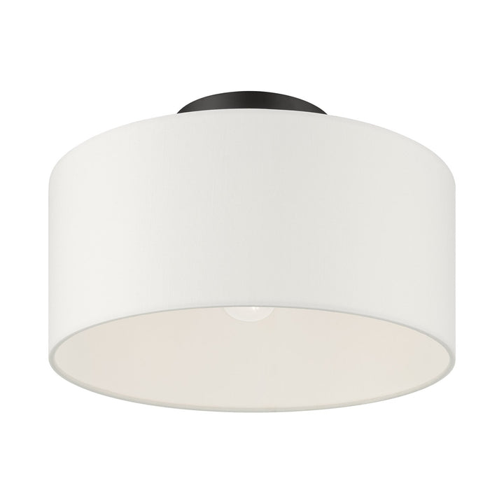 1 Light Black Semi Flush