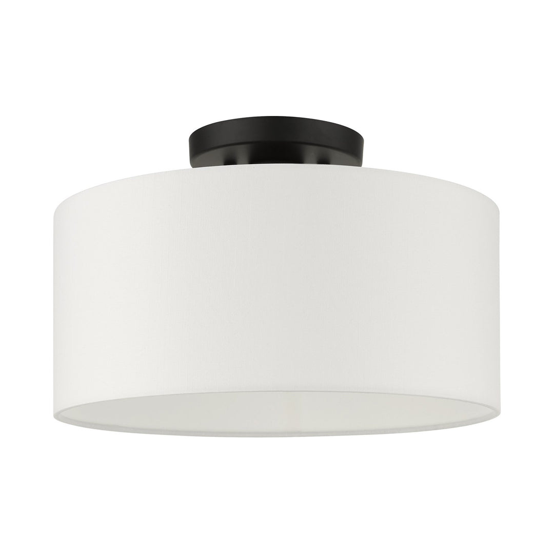 1 Light Black Semi Flush