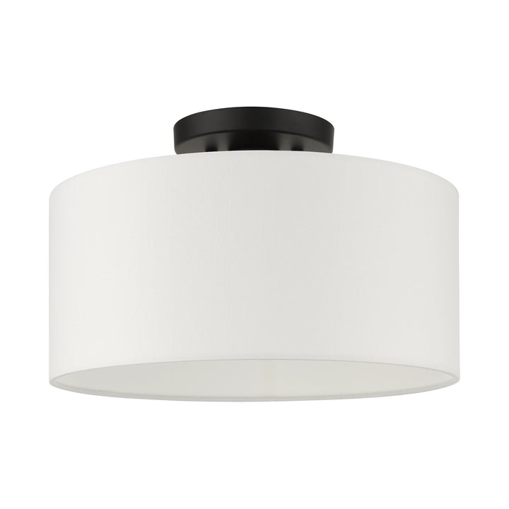 1 Light Black Semi Flush