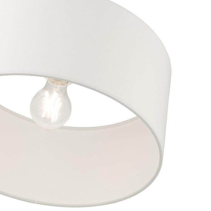 1 Light Black Semi Flush